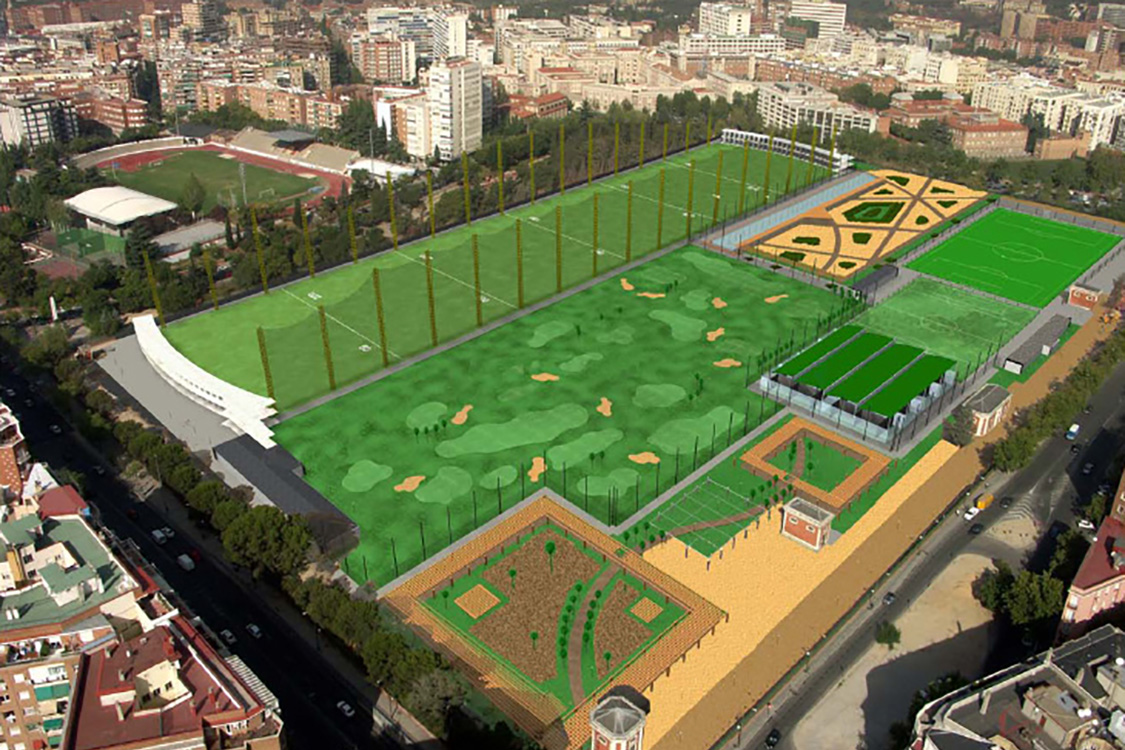 Aparejadores Guadalajara - Edificaciones para Zona Deportiva Avda de Islas Filipinas, Madrid
